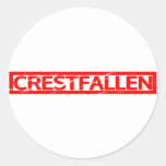 Crestfallen Stamp Classic Round Sticker