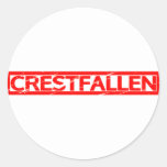 Crestfallen Stamp Classic Round Sticker