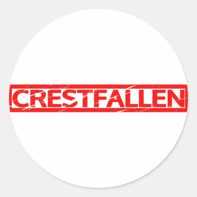 Crestfallen Stamp Classic Round Sticker (Front)