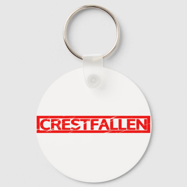 Crestfallen Stamp Keychain (Front)