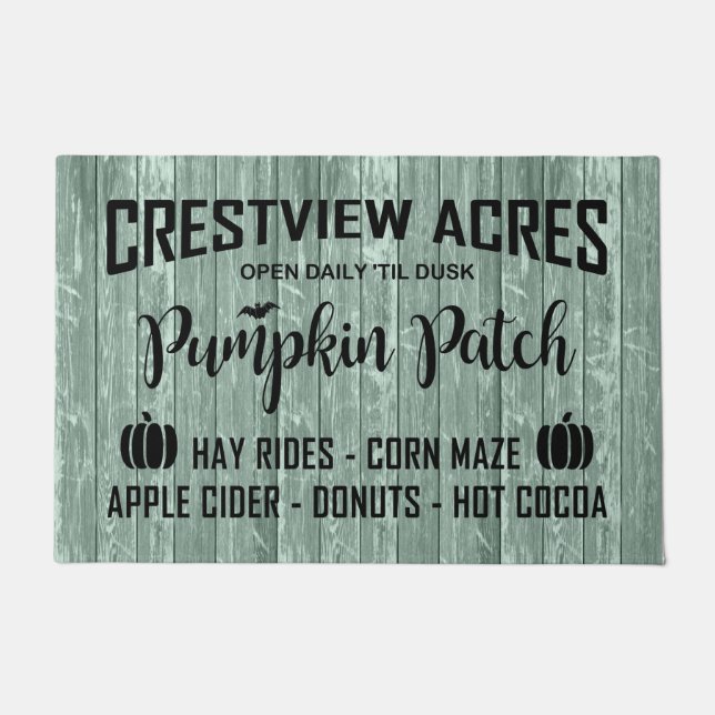 CRESTVIEW ACRES PUMPKIN PATCH DOORMAT (Front)