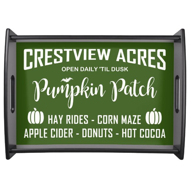 CRESTVIEW ACRES PUMPKIN PATCH SERVING TRAY (Front)