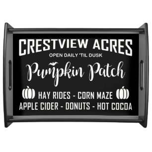 CRESTVIEW ACRES PUMPKIN PATCH SERVING TRAY