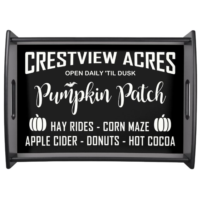 CRESTVIEW ACRES PUMPKIN PATCH SERVING TRAY (Front)