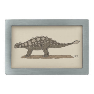 Cretaceous Dinosaur Ankylosaurus Belt Buckle