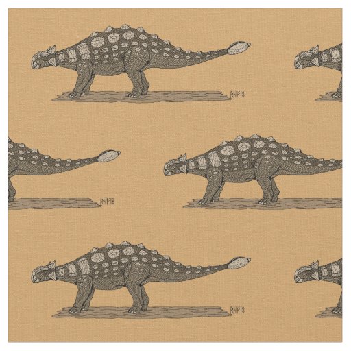 Cretaceous Dinosaur Ankylosaurus Fabric