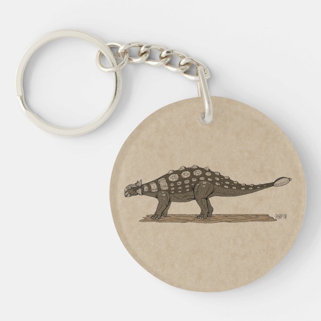 Cretaceous Dinosaur Ankylosaurus Keychain (Front)