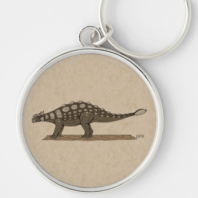 Cretaceous Dinosaur Ankylosaurus Keychain (Front)