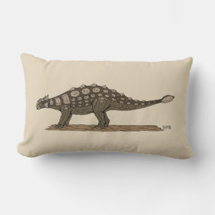 Cretaceous Dinosaur Ankylosaurus Lumbar Pillow