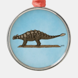 Cretaceous Dinosaur Ankylosaurus Metal Ornament
