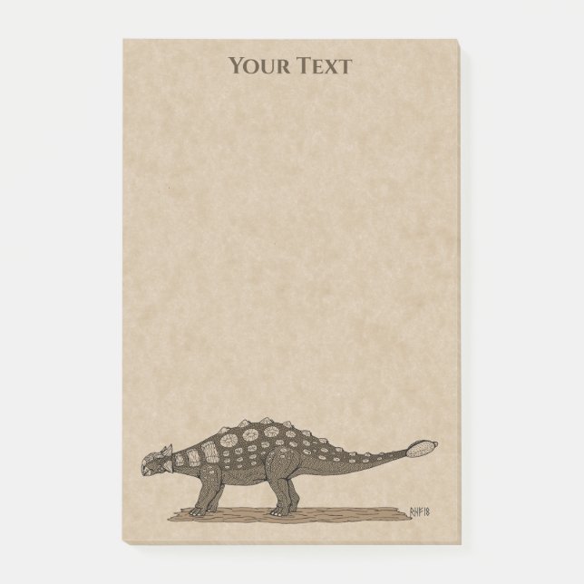 Cretaceous Dinosaur Ankylosaurus Notes (Front)