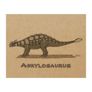 Cretaceous Dinosaur Ankylosaurus Wood Wall Art