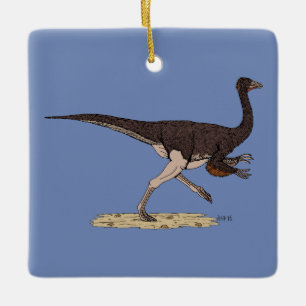 Cretaceous Dinosaur Ornithomimus Ceramic Ornament