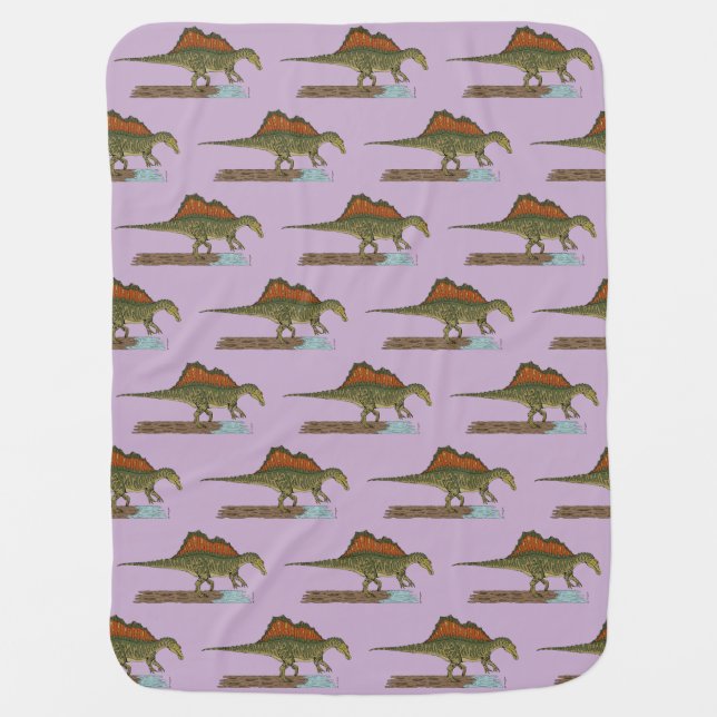 Cretaceous Dinosaur Spinosaurus Baby Blanket (Front)