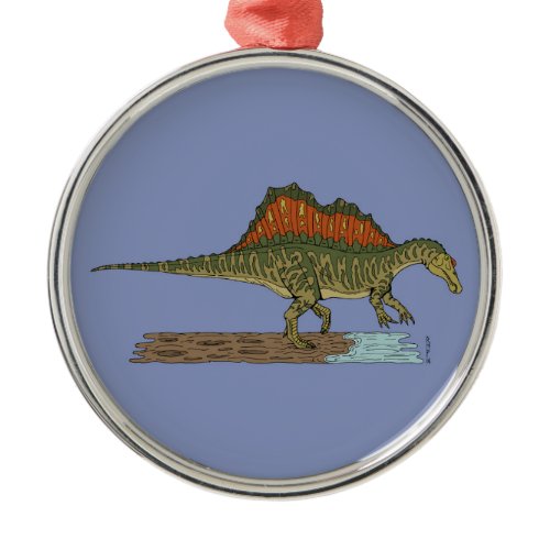 Cretaceous Dinosaur Spinosaurus Metal Ornament
