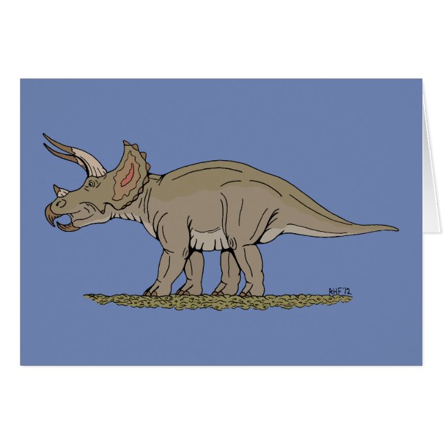 Cretaceous Dinosaur Triceratops Cards (Front Horizontal)