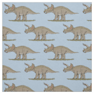 Cretaceous Dinosaur Triceratops Fabric