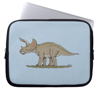 Cretaceous Dinosaur Triceratops Laptop Sleeve