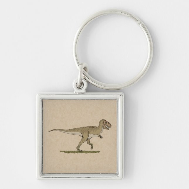Cretaceous Dinosaur Tyrannosaurus rex Keychain (Front)