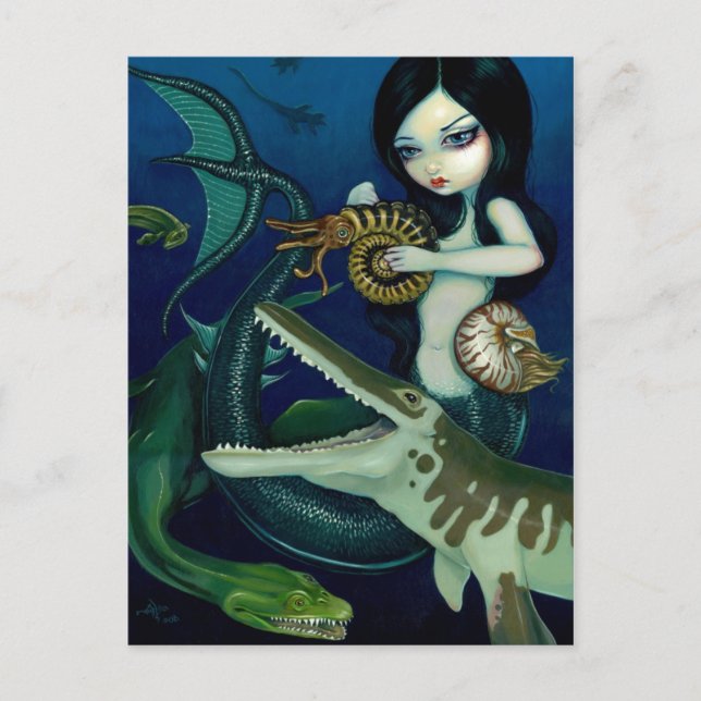 "Cretaceous Mermaid" Postcard (Front)