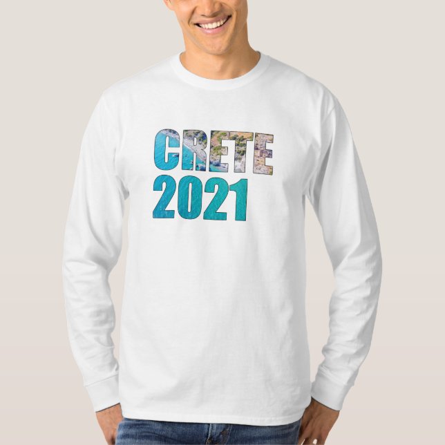 Crete 2021 Beach Greece Holidays T-Shirt (Front)
