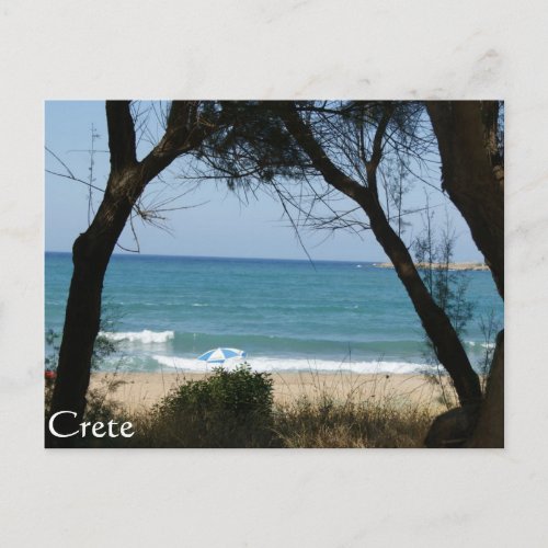 Crete beach postcard