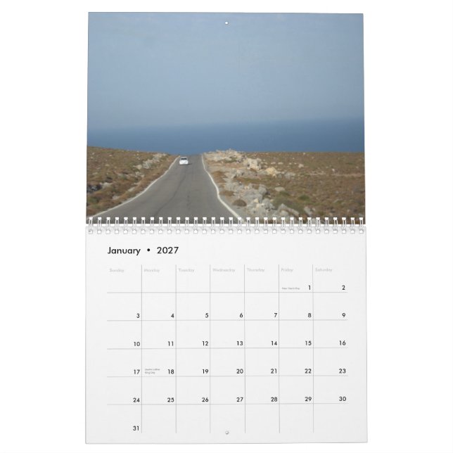 Crete Calendar (Jan 2027)