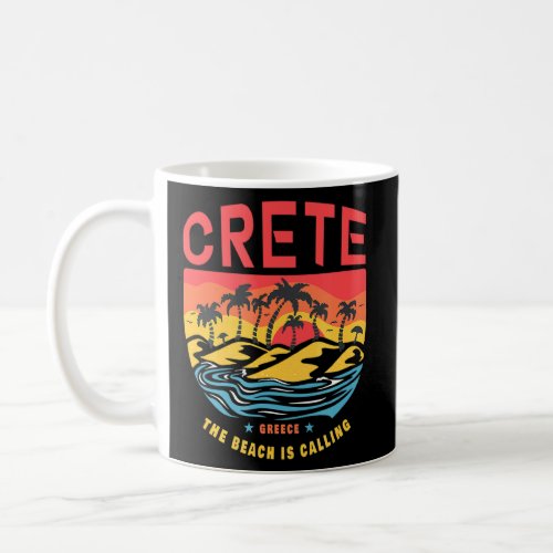 Crete Greece Souvenir Summer Stalls Beach Greek  Coffee Mug
