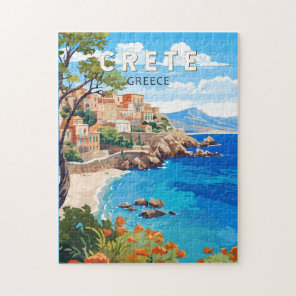 Crete Greece Travel Art Vintage Jigsaw Puzzle