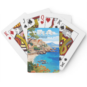 Crete Greece Travel Art Vintage Poker Cards
