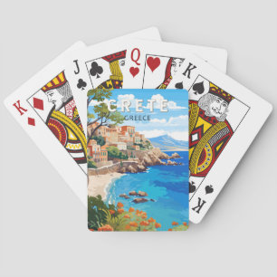 Crete Greece Travel Art Vintage Poker Cards