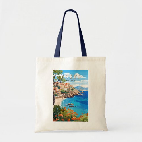 Crete Greece Travel Art Vintage Tote Bag