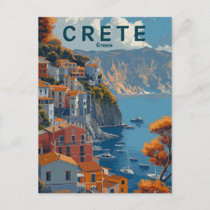 Crete Greece Travel Postcard