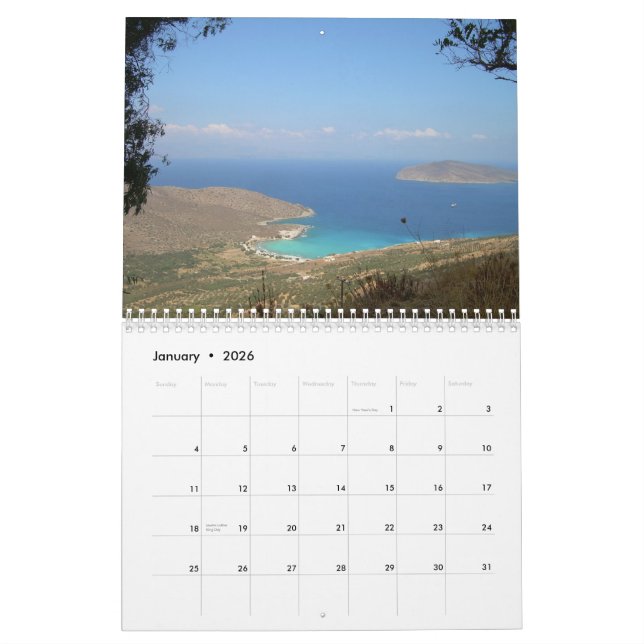 CRETE, GREECE Wall Calendar (Jan 2026)