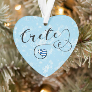 Crete Heart Flag, Greece, Cretan Ornament