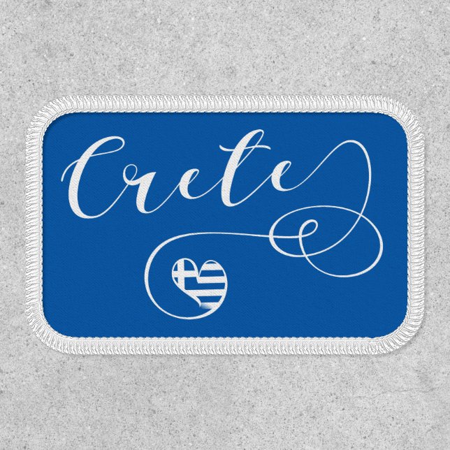 Crete Heart Flag, Greece, Cretan Patch (Front)