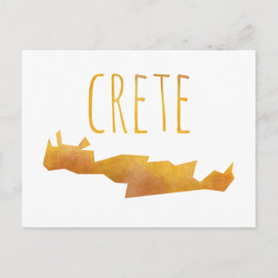 Crete Map Postcard