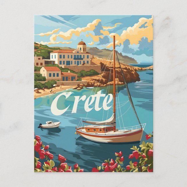 Crete Vintage Postcard (Front)
