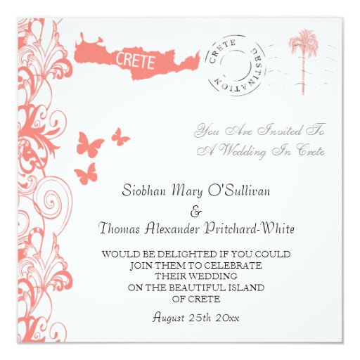 Coral Pink Wedding Invitations 9