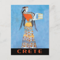 Crete with Mycenaean Woman Fresco