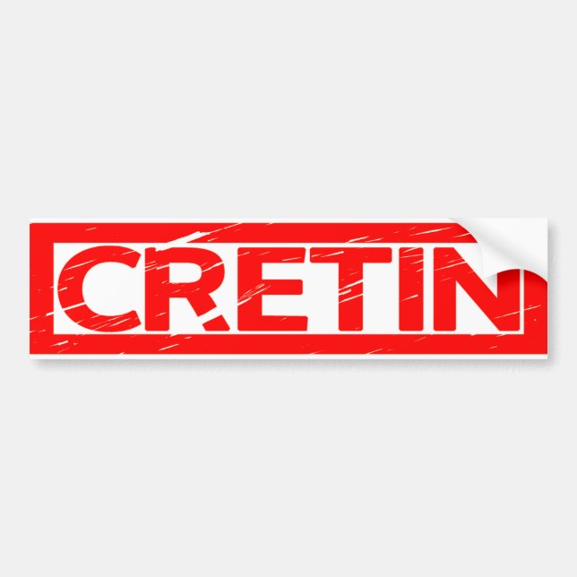 Cretin Stamp Bumper Sticker (Front)