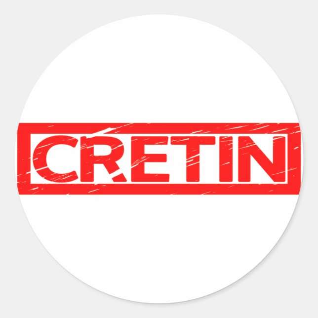 Cretin Stamp Classic Round Sticker (Front)