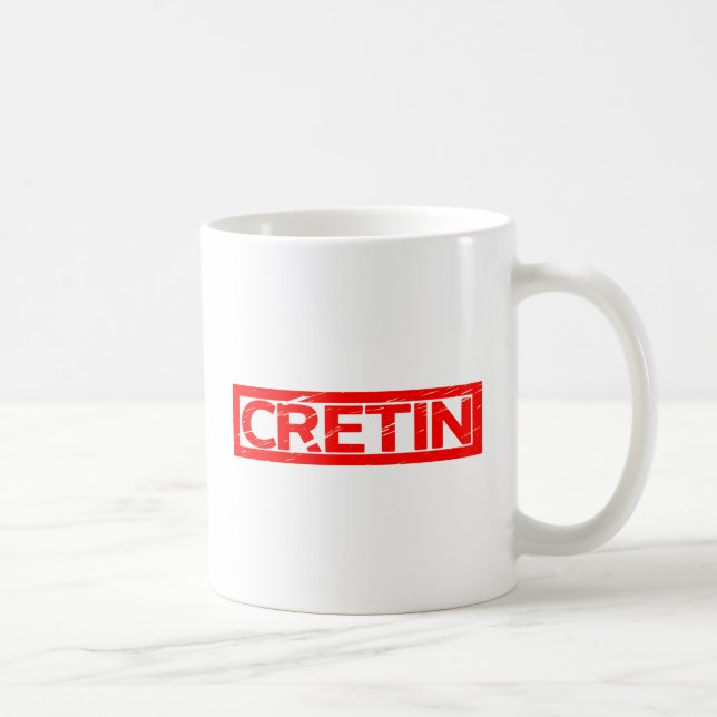 Cretin Stamp Coffee Mug (Right)
