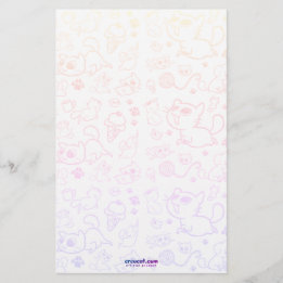 Créu Cat's Stationary Paper