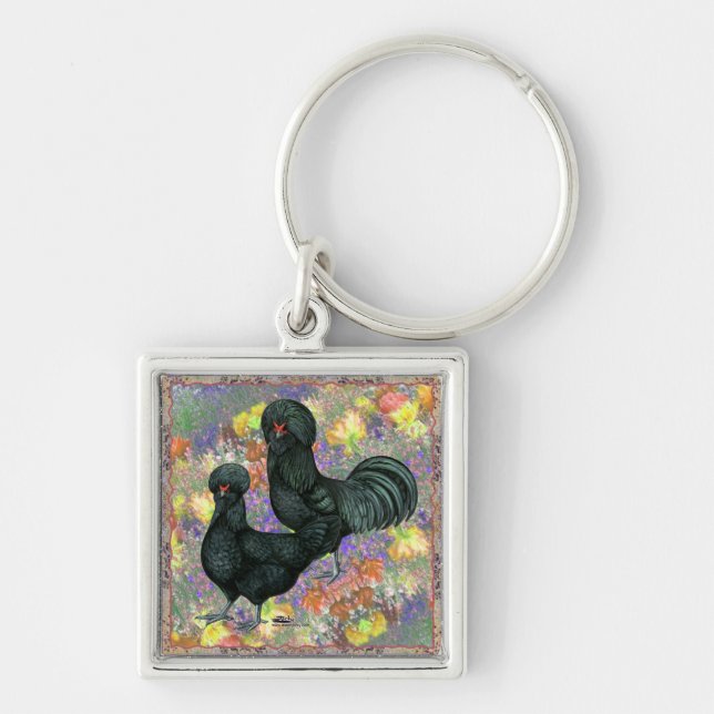 Crevecoeurs and Flowers Keychain (Front)