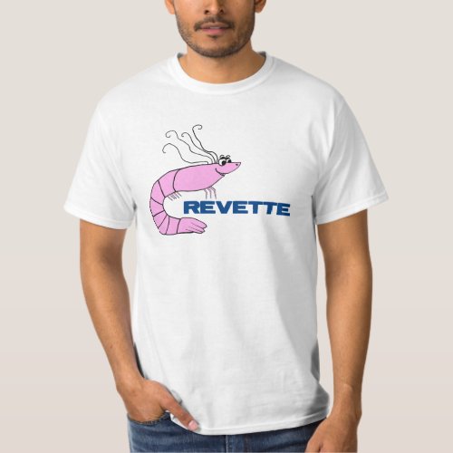 Crevette French Cute Shrimp Cartoon T_Shirt