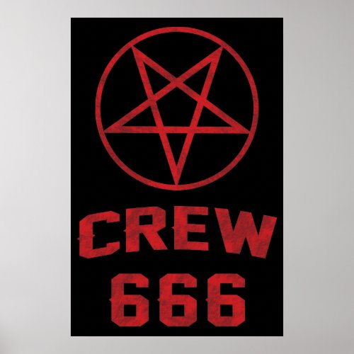 Crew 666 Pentagram Poster