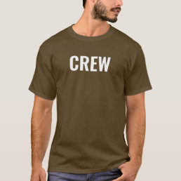 Crew Add Business Logo Text Here Mens Modern T-Shirt