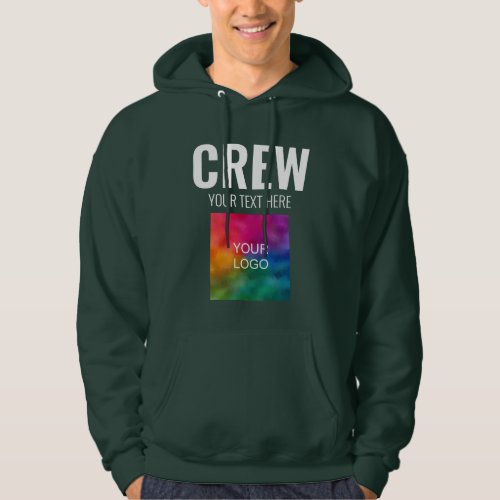Crew Add Logo Text Here Mens Double Sided Print Hoodie