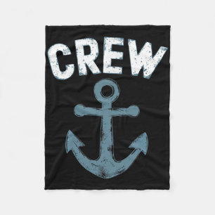 Crew Anchor Nautical Boat Sailing Seafarers Ocean Fleece Blanket